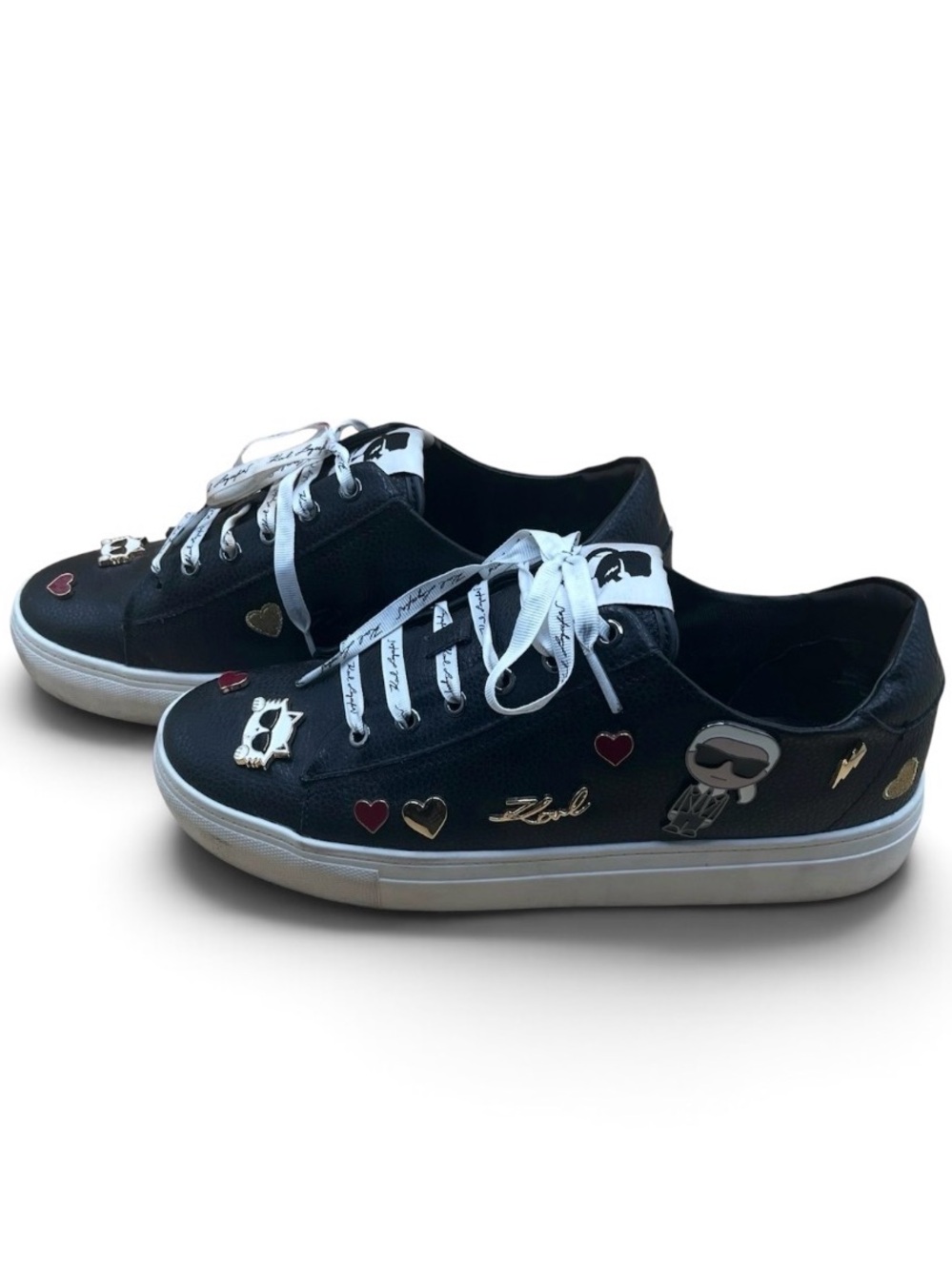 🖤🖤 Karl Lagerfeld Paris Women's Cate Pins Lace-Up Sneakers - Picture 6 of 8